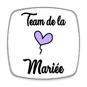 COUPLE. JUST MARRIED. EVJF. SAINT VALENTIN. LOVE. - Magnet carré - blanc - Devant
