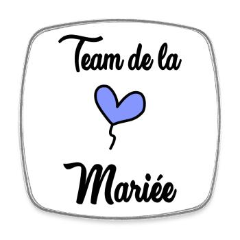 COUPLE. JUST MARRIED. EVJF. SAINT VALENTIN. LOVE. - Magnet carré - blanc - Devant