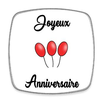 ALLES GUTE ZUM GEBURTSTAG. ALLES GUTE ZUM GEBURTSTAG. JAHRESTAG. - Viereckiger Kühlschrankmagnet - Weiß - Vorne