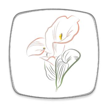CALLA mix AutmnOrange2 - Viereckiger Kühlschrankmagnet - Weiß - Vorne