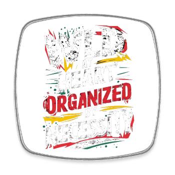 Organisation et émotions dans le style graffiti - Magnet carré - blanc - Devant