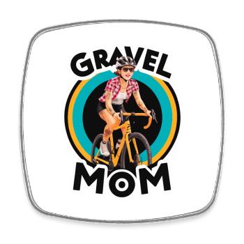 Gravel Mom Fahrrad Abenteuer Design - Viereckiger Kühlschrankmagnet - Weiß - Vorne