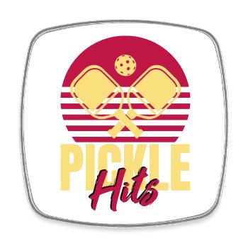 Pickleball Hits - Square fridge magnet - white - Front