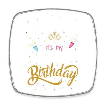Make Way It's Mom's Birthday - Square fridge magnet - white - Front