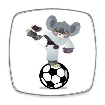 FUSSBALLSPIELER, JUDO-KARATE-ATHLET - Viereckiger Kühlschrankmagnet - Weiß - Vorne