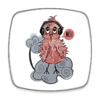 Nope bird - Square fridge magnet - white - Front