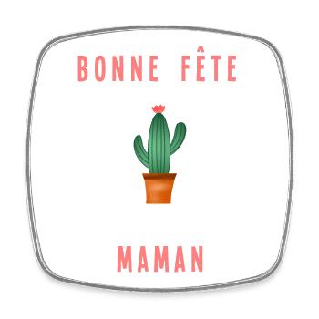 HAPPY BIRTHDAY. HAPPY MOTHER'S DAY. MOM. FEAST - Square fridge magnet - white - Front