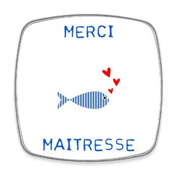 MISTRESS. THANK YOU. THANK YOU MISTRESS - Square fridge magnet - white - Front