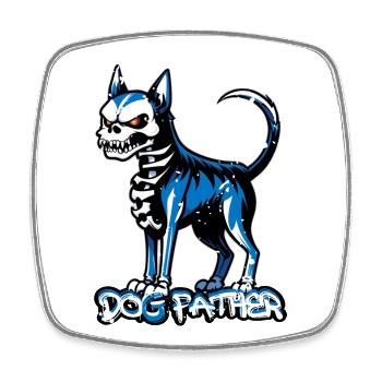 Père du chien - Magnet carré - blanc - Devant