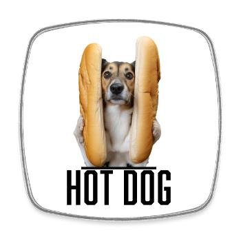 Hot dog - Square fridge magnet - white - Front