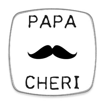 HAPPY FATHER'S DAY. DAD. FATHER's DAY - Square fridge magnet - white - Front