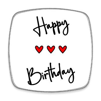 ALLES GUTE ZUM GEBURTSTAG. ALLES GUTE ZUM GEBURTSTAG. JAHRESTAG. - Viereckiger Kühlschrankmagnet - Weiß - Vorne