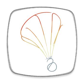 Croquis rétro du volant - Magnet carré - blanc - Devant