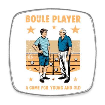 Boule player - Square fridge magnet - white - Front