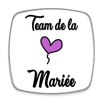 WEDDING. BRIDE-TO-BE. Bachelorette party. TEAM. TEAM MARIEE - Square fridge magnet - white - Front