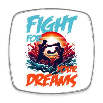 Epic Boxing Showdown: Fight for Your Dreams! - Square fridge magnet - white - Front