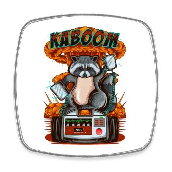 Ambulance Service - Fun Shirt Design - Square fridge magnet - white - Front