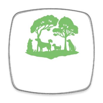 Hundeliebhaber Hundebesitzer - Viereckiger Kühlschrankmagnet - Weiß - Vorne