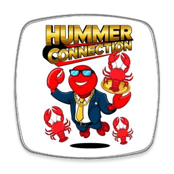 Lobster Connection - Square fridge magnet - white - Front