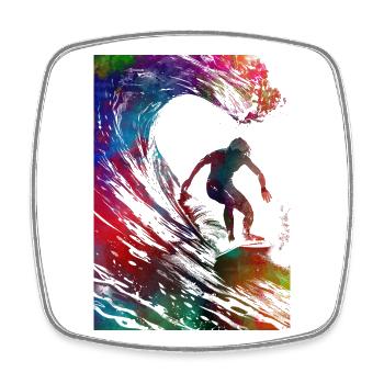 Surfer sport art #surfer #sport - Square fridge magnet - white - Front