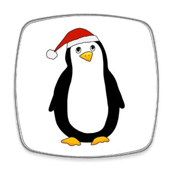 Christmas Penguin - Square fridge magnet - white - Front