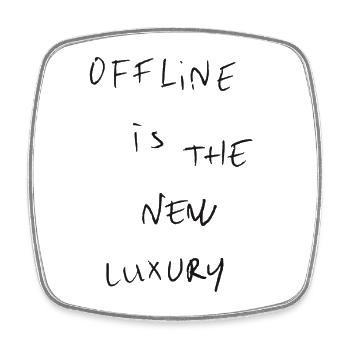 Offline - Viereckiger Kühlschrankmagnet - Weiß - Vorne
