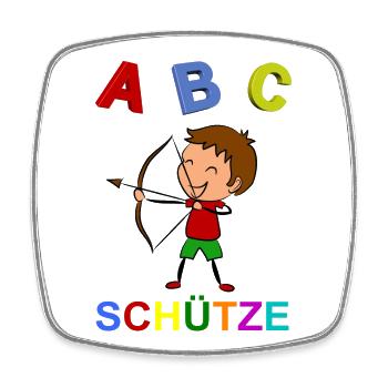 Kind Einschulung - Viereckiger Kühlschrankmagnet - Weiß - Vorne