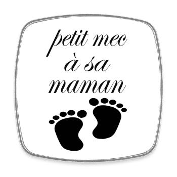 maman - Magnet carré - blanc - Devant