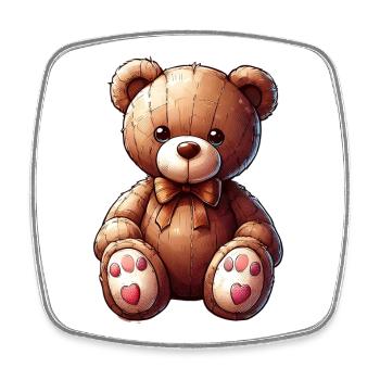Orso Orsacchiotto Teddybär - Viereckiger Kühlschrankmagnet - Weiß - Vorne