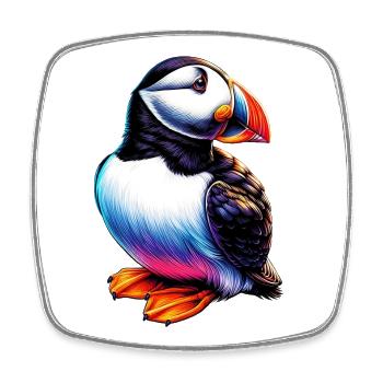 Puffin - Square fridge magnet - white - Front