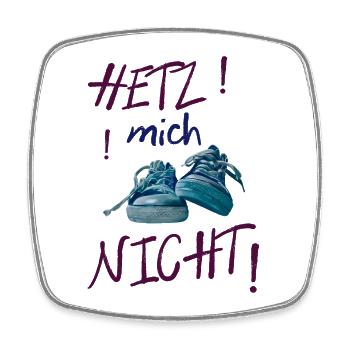 Don't rush colorful sneaker statement - Square fridge magnet - white - Front
