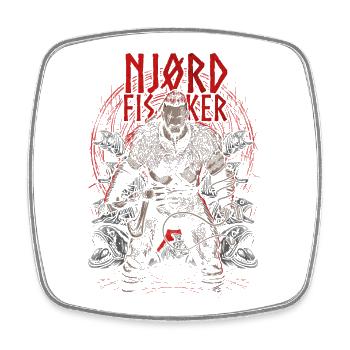 Njørd Fisker - Viking - red - Viereckiger Kühlschrankmagnet - Weiß - Vorne