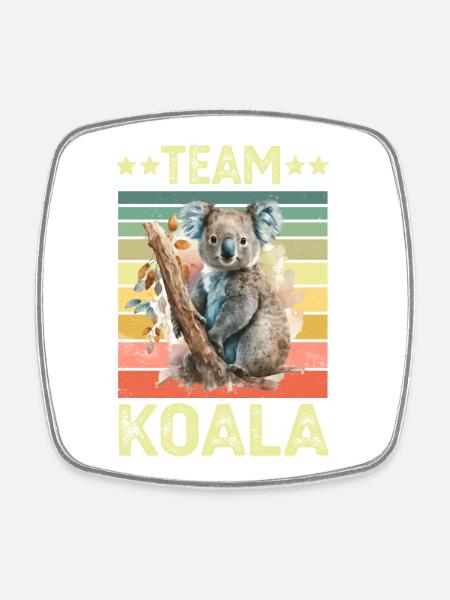 Koala Koala Ours - Magnet carré - blanc