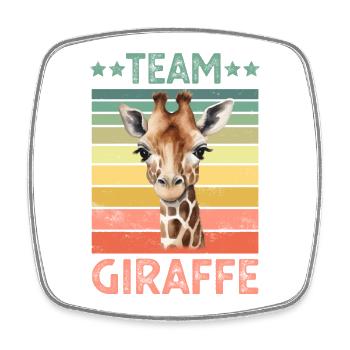 Girafe - Magnet carré - blanc - Devant