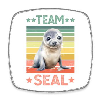 Seal seal - Square fridge magnet - white - Front