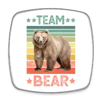 Brown Bear Grizzly Bear - Square fridge magnet - white - Front