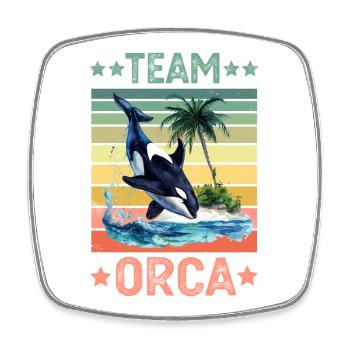 Orca Killer Whale - Square fridge magnet - white - Front