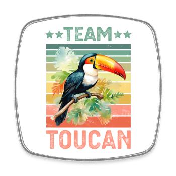 Toucan Bird - Square fridge magnet - white - Front