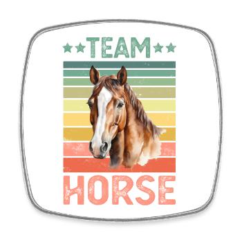 Horse - Square fridge magnet - white - Front