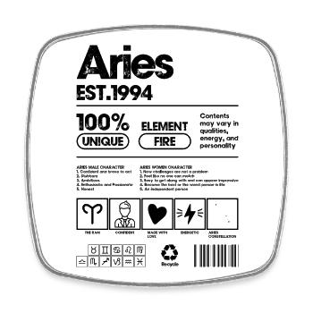 Awaiting design details - Square fridge magnet - white - Front