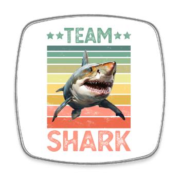Requin Requin - Magnet carré - blanc - Devant