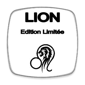 LION EDITION LIMITEE - Magnet carré - blanc - Devant