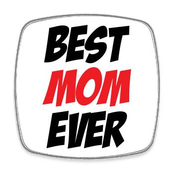 Best Mom - Mother's Day - Square fridge magnet - white - Front