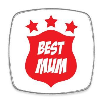 Best Mom - Mother's Day - Square fridge magnet - white - Front