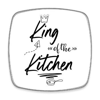 Tablier de cuisine pour chefs - Magnet carré - blanc - Devant