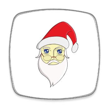 Frohe Weihnachten Weihnachtsmann - Viereckiger Kühlschrankmagnet - Weiß - Vorne