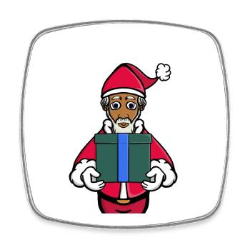 Ein Geschenk vom Weihnachtsmann - Viereckiger Kühlschrankmagnet - Weiß - Vorne