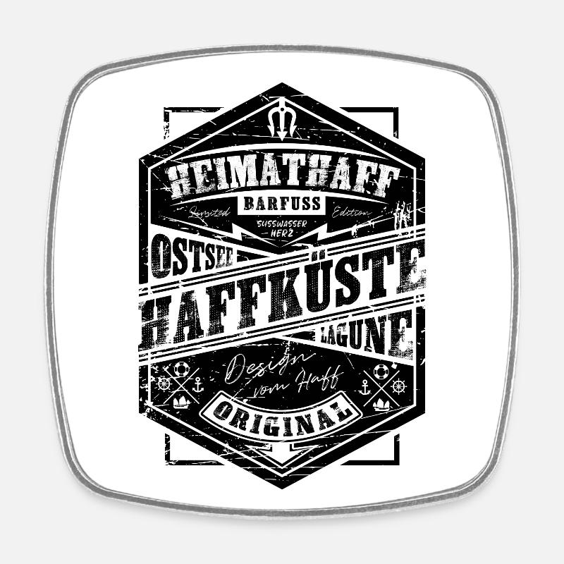 Haffküste // Heimathaff - Magnet carré - blanc