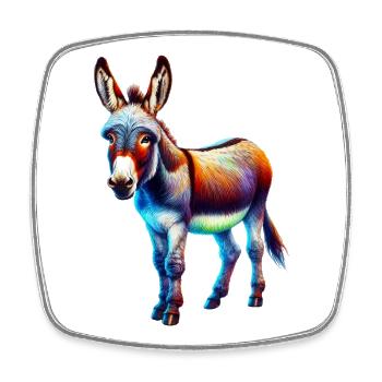 Donkey Mule - Square fridge magnet - white - Front