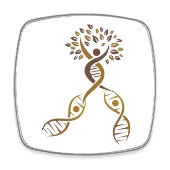 The DNA Tree: Nature's Genealogy - Square fridge magnet - white - Front